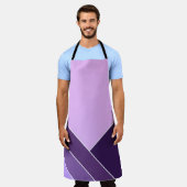 Lilac Lila Elegant Vee Zuhause Pattern Schürze (Getragen)