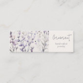 Lilac Lila Floral Earring Stud Hoop Holder Mini Visitenkarte (Vorderseite)