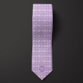 Lilac Lila Floral Inspiriert Monogramm Krawatte