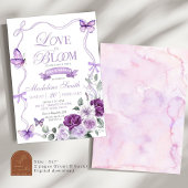 Lilac Lila Floral Liebe in Bloom Brautparty Einladung