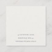 Lilac Lila Floral Script Earring Stud Holder Quadratische Visitenkarte (Rückseite)