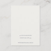 Lilac Lila Floral Script Kapselhalter Visitenkarte (Rückseite)