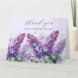 Lilac Lila Floral Wedding Vielen Dank Dankeskarte