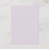 Lilac Lila Florals QR Code Wedding RSVP Card Begleitkarte (Rückseite)