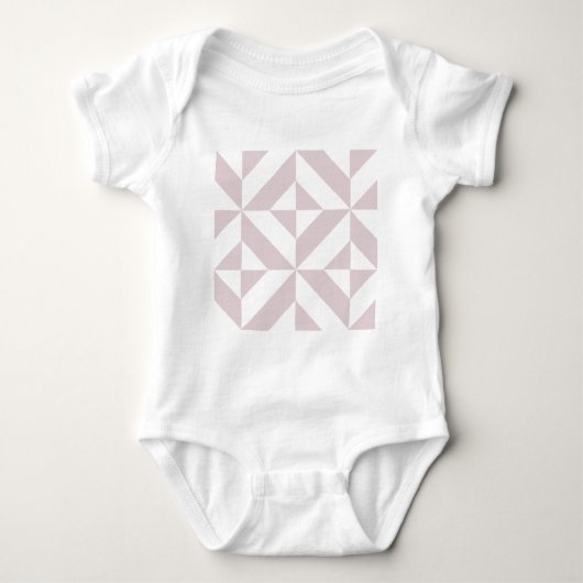 Lilac Lila Geometric Deko Cube Pattern Baby Strampler (Vorderseite)