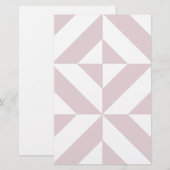 Lilac Lila Geometric Deko Cube Pattern Briefpapier (Vorne/Hinten)