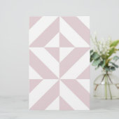 Lilac Lila Geometric Deko Cube Pattern Briefpapier (Stehend Vorderseite)