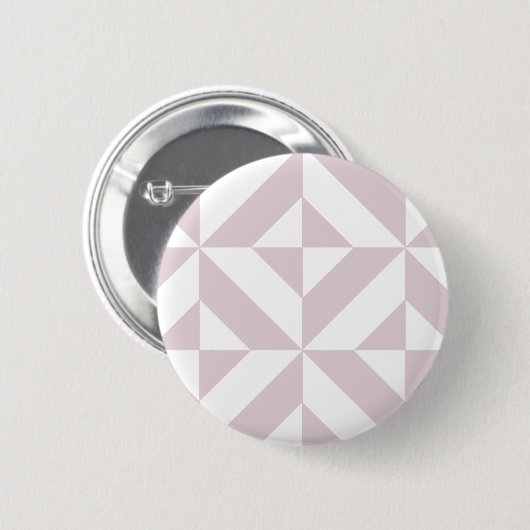 Lilac Lila Geometric Deko Cube Pattern Button (Vorne & Hinten)