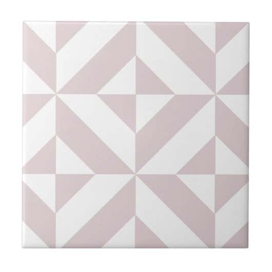 Lilac Lila Geometric Deko Cube Pattern Fliese (Vorderseite)