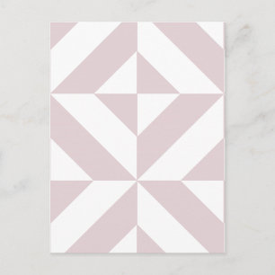 Lilac Lila Geometric Deko Cube Pattern Postkarte