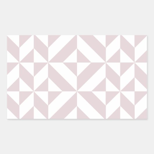 Lilac Lila Geometric Deko Cube Pattern Rechteckiger Aufkleber (Vorderseite)