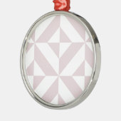 Lilac Lila Geometric Deko Cube Pattern Silbernes Ornament (Links)