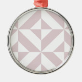 Lilac Lila Geometric Deko Cube Pattern Silbernes Ornament (Vorne)