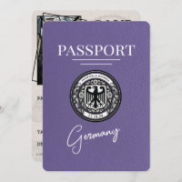 Lilac Lila Germany Passport Save the Date