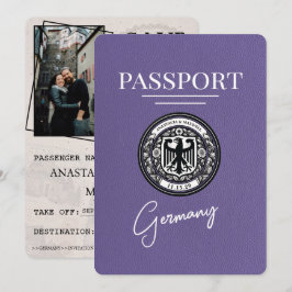 Lilac Lila Germany Passport Save the Date