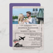 Lilac Lila Germany Passport Wedding Einladung (Vorne/Hinten)