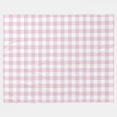 Lilac Lila Gingham Pattern Fleecedecke (Vorderseite (Horizontal))