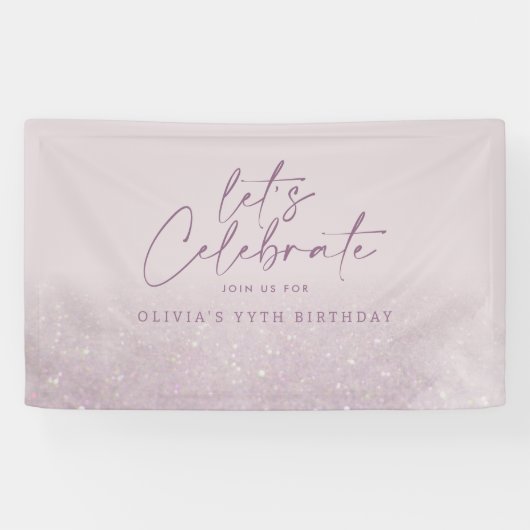 Lilac lila Glitzer Banner (Horizontal)
