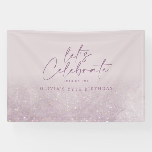 Lilac lila Glitzer Banner (Horizontal)