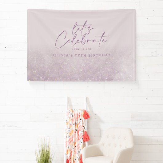 Lilac lila Glitzer Banner (InSitu)