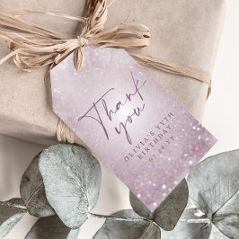 Lilac lila Glitzer Elegante Geburtstagsparty Dekor Geschenkanhänger