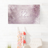 Lilac lila Glitzer Eleganter Geburtstag einzigarti Banner (Insitu)