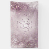 Lilac lila Glitzer Eleganter Geburtstag einzigarti Banner (Vertikal)