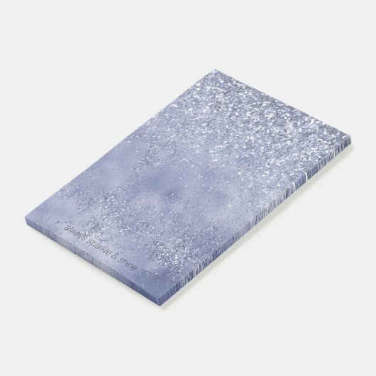 Lilac Lila Glitzer Glitz Funkelglasur Post-it Klebezettel (angewinkelt)