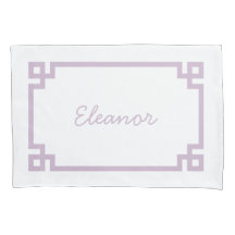 Lilac Lila griechischer Key Monogram Standard