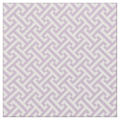Lilac Lila griechisches Schlüsselmuster Stoff (Nahaufnahme)