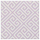 Lilac Lila griechisches Schlüsselmuster Stoff (Nahaufnahme)