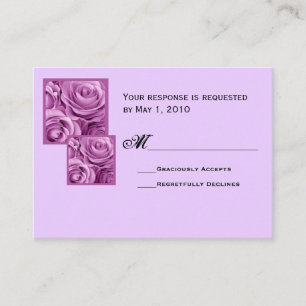 LILAC LILA Hochzeitkarte RSVP Response Card Begleitkarte
