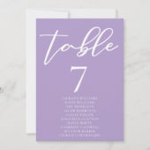 Lilac Lila Hochzeitskarte mit Namen (Vorderseite)