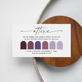 Lilac Lila Hochzeitskleid Codelpalette QR Begleitkarte