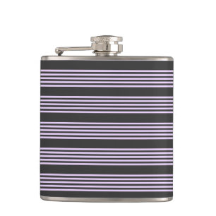 Lilac-lila-Holzkohle-Fünf-Streifen Flachmann