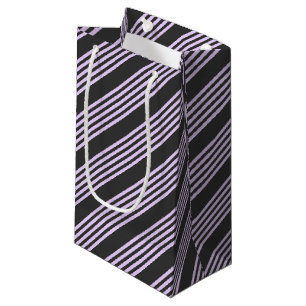 Lilac-lila-Holzkohle-Fünf-Streifen Kleine Geschenktüte
