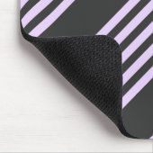 Lilac-lila-Holzkohle-Fünf-Streifen Mousepad (Ecke)