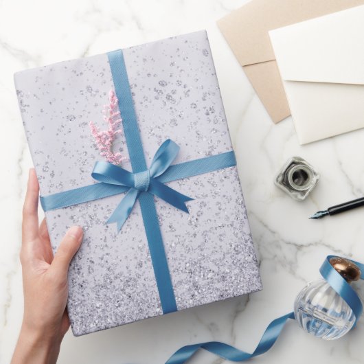 Lilac Lila Imitats Glitzer Geschenkpapier (Schenken)