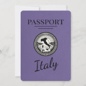 Lilac Lila Italy Passport Save The Date (Vorderseite)