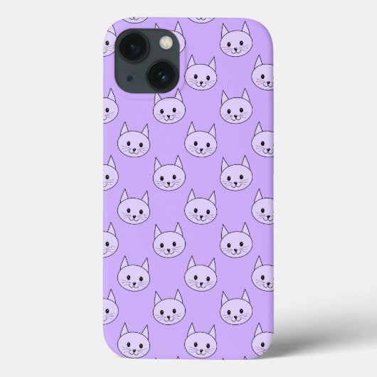 Lilac Lila Katzenmuster. Case-Mate iPhone Hülle (Rückseite)