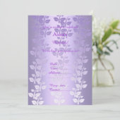 LILAC LILA LEAF-PARTY EINLADUNG (Stehend Vorderseite)