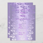 LILAC LILA LEAF-PARTY EINLADUNG (Vorne/Hinten)