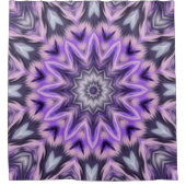 Lilac lila Mandala Duschvorhang (Vorderseite)