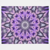 Lilac lila Mandala Fleecedecke (Vorderseite (Horizontal))