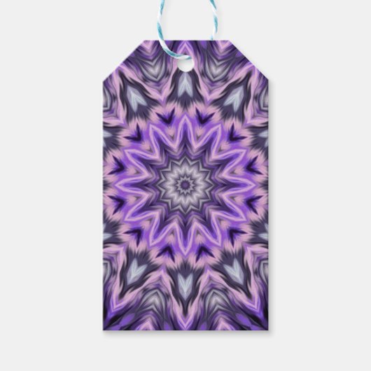 Lilac lila Mandala Geschenkanhänger (Vorderseite)