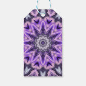Lilac lila Mandala Geschenkanhänger (Rückseite)