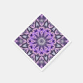 Lilac lila Mandala Serviette (Ecke)