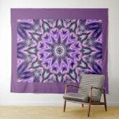 Lilac lila Mandala Wandteppich (Beispiel (Horizontal))