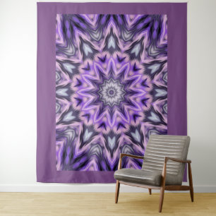 Lilac lila Mandala Wandteppich