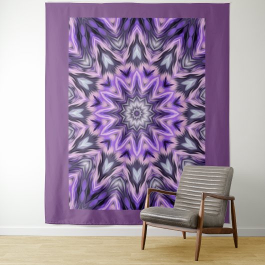 Lilac lila Mandala Wandteppich (Beispiel)